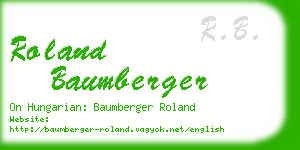 roland baumberger business card